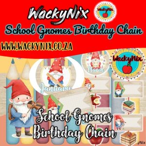 WackyNix_educational resources_class_decor_birthday_chain_chart_verjaarsdag_kalender_calender_gnome